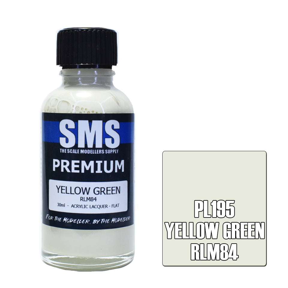 AIR BRUSH PAINT 30ML PREMIUM YELLOW GREEN RLM84 ACRYLIC LACQUER