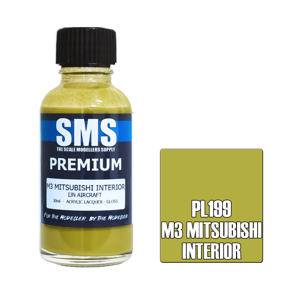 AIR BRUSH PAINT 30ML PREMIUM M3 MITSUBISHI INTERIOR  ACRYLIC LACQUER