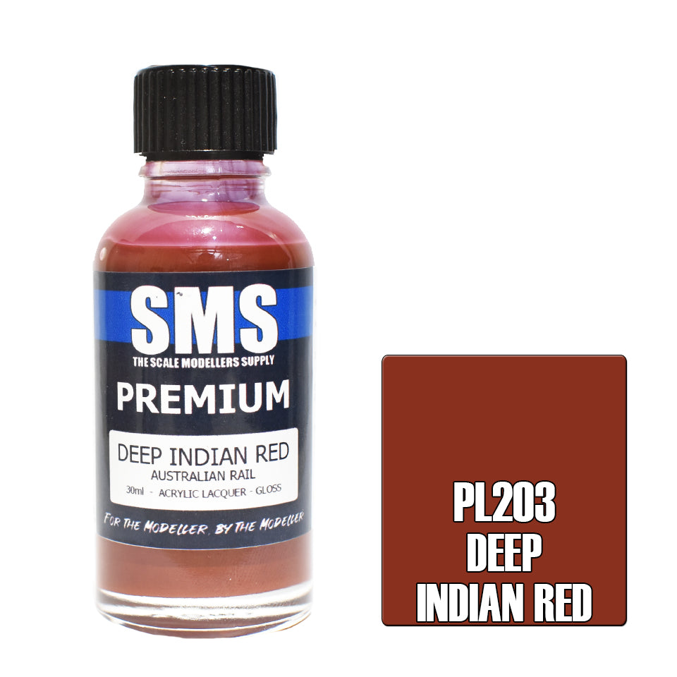 AIR BRUSH PAINT 30ML PREMIUM DEEP INDIAN RED  ACRYLIC LACQUER