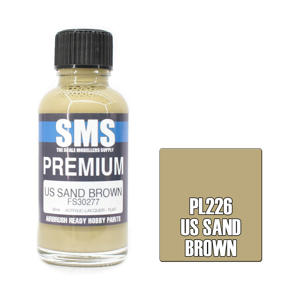 AIR BRUSH PAINT 30ML PREMIUM US SAND BROWN ACRYLIC LACQUER