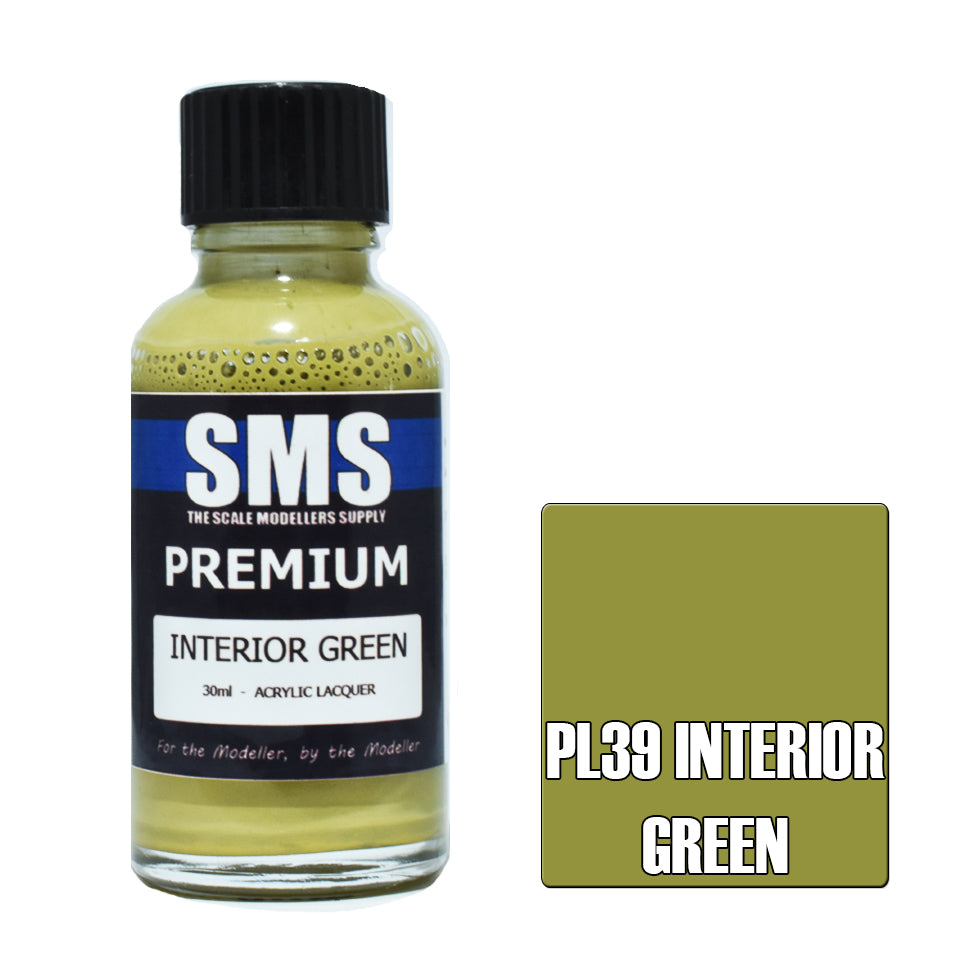 AIR BRUSH PAINT 30ML PREMIUM INTERIOR GREEN ACRYLIC LACQUER