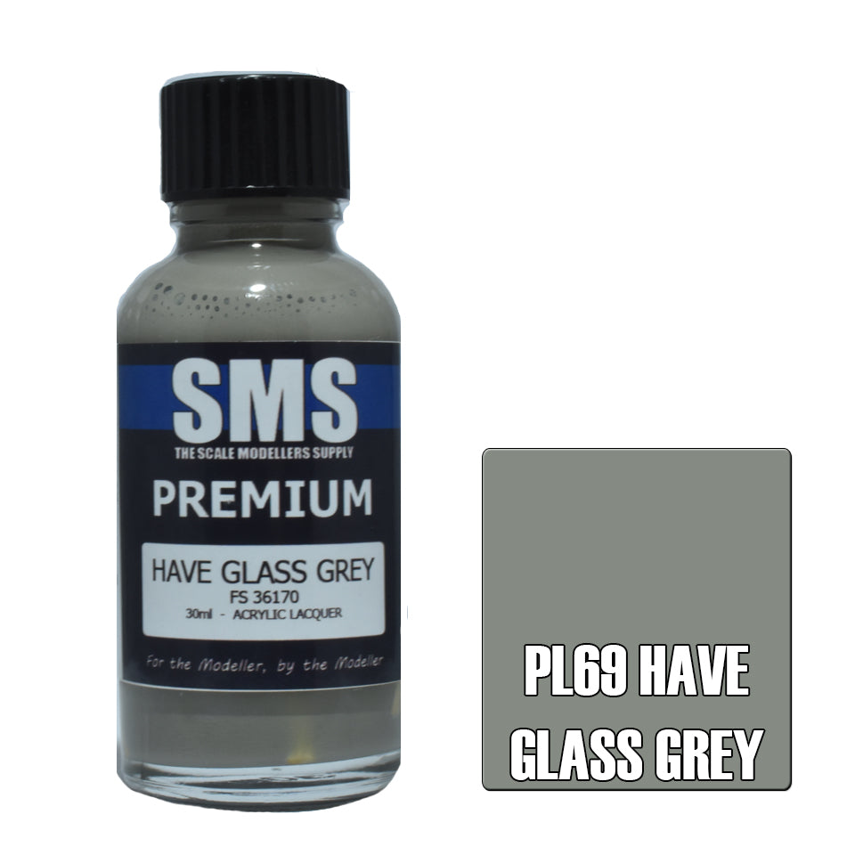AIR BRUSH PAINT 30ML PREMIUM HAVE GLASS GREY  ACRYLIC LACQUER