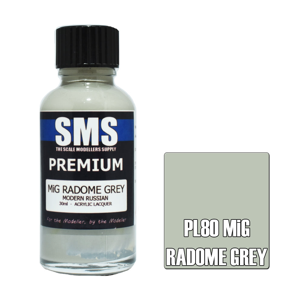 AIR BRUSH PAINT 30ML PREMIUM MIG RADOME GREY  ACRYLIC LACQUER