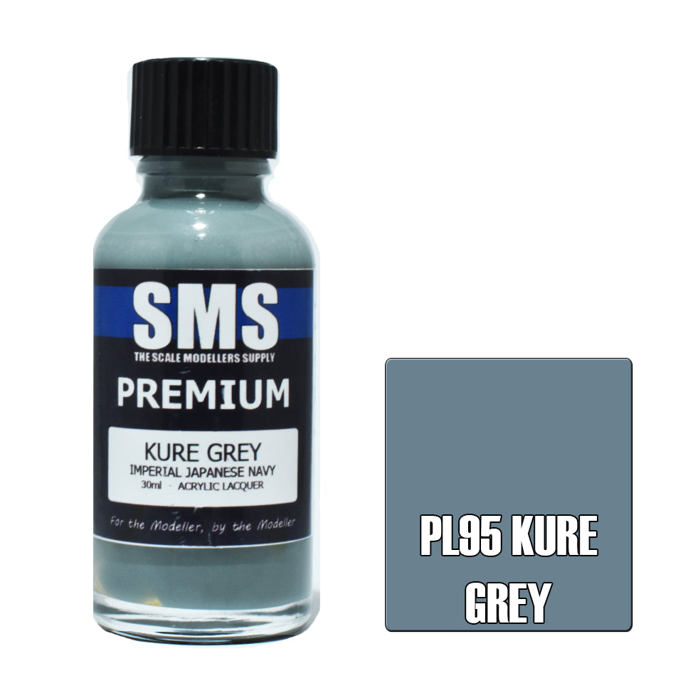 AIRBRUSH PAINT 30ML PREMIUM KURE GREY (IJN) ACRYLIC LACQUER