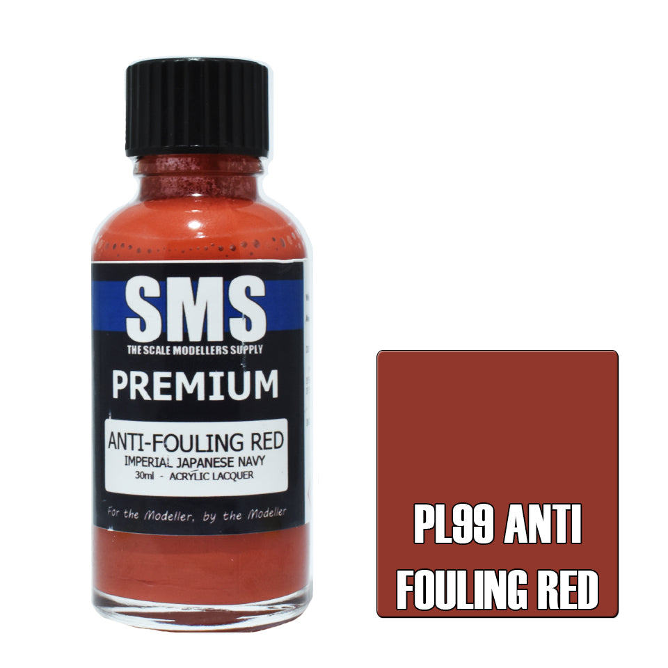 AIRBRUSH PAINT 30ML PREMIUM ANTI FOULING RED ACRYLIC LACQUER