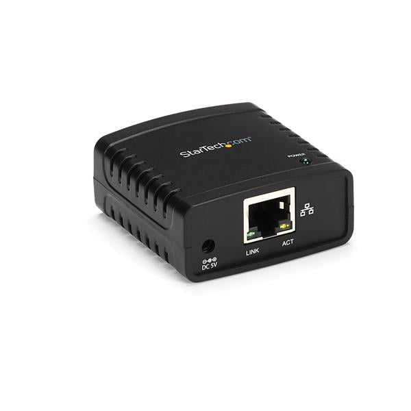 Ethernet to USB 2.0 Network LPR Print Server for easy sharing of a USB printer over LAN, compatible with Windows and Mac.