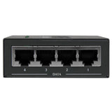 4-Port Gigabit Midspan PoE+ Injector with 120W total power, perfect for powering IP cameras and access points via Ethernet.