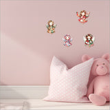 Vibrant wall art featuring pop-out patchwork angels, crafted from durable 3mm thick board, ideal for home decor.