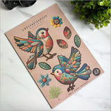 Vibrant wall art featuring laser-cut patchwork birds, perfect for enhancing home decor with a nature-inspired touch.