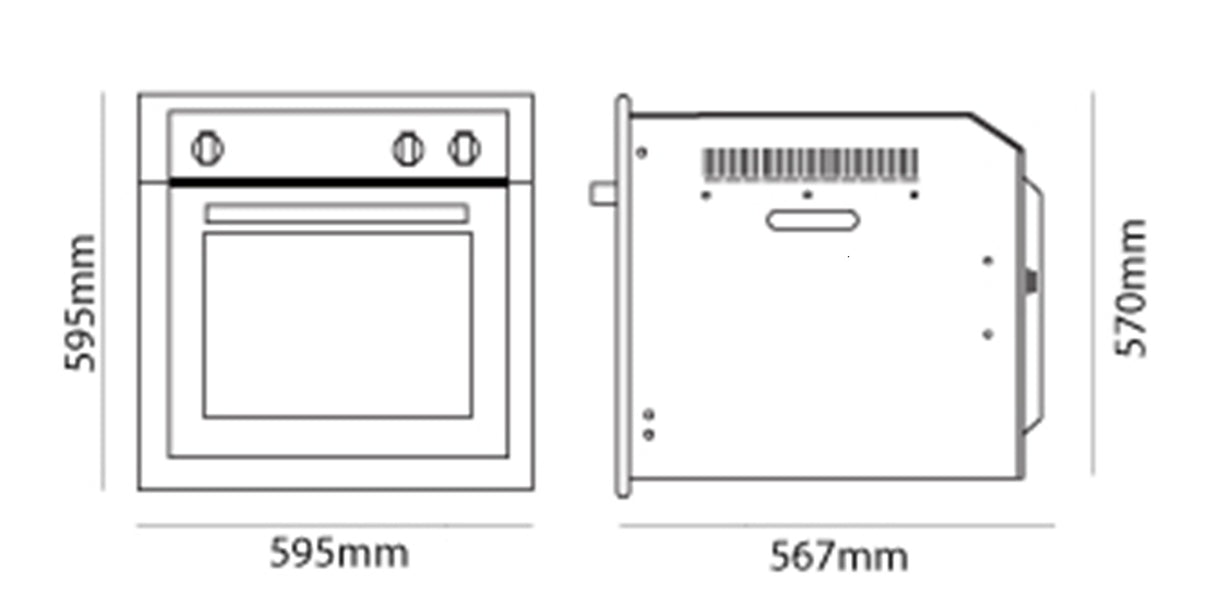 Parmco - Pyrolytic Oven - 12 Function - Stainless Steel 600mm