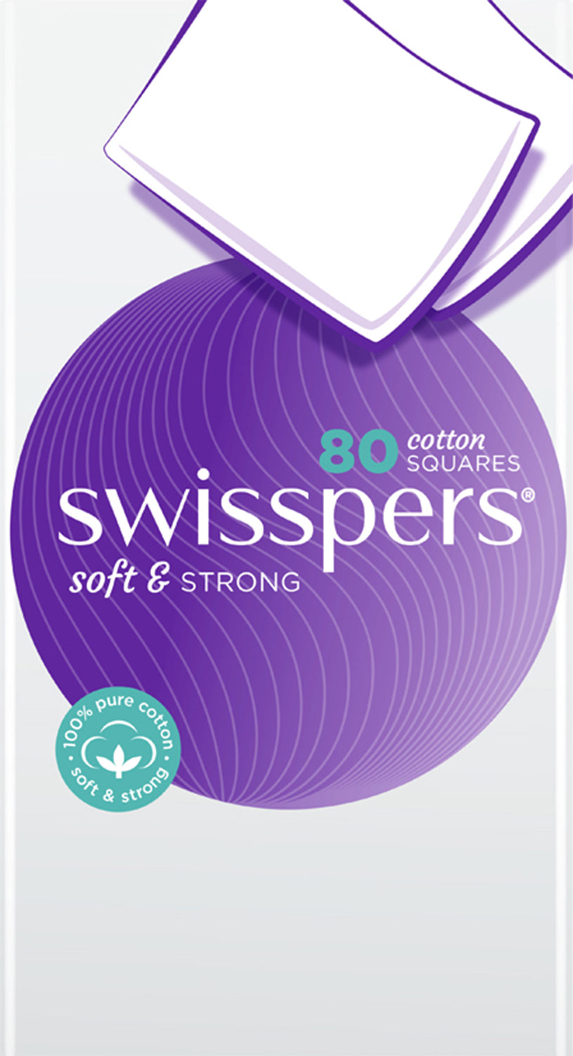 Ultra-soft square cotton wool squares for precise makeup application and removal, ensuring a lint-free experience.