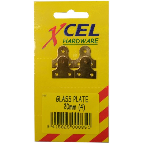 Glass Plates Brass    20mm (4)