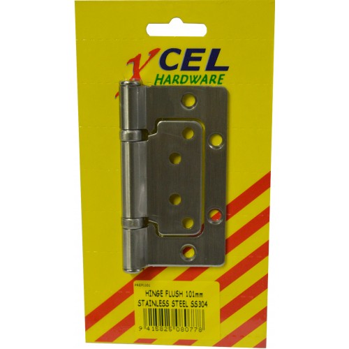 Hinge Flush 101mm in stainless steel SS304 with a smooth ball bearing mechanism for easy installation on overlay and composite doors.