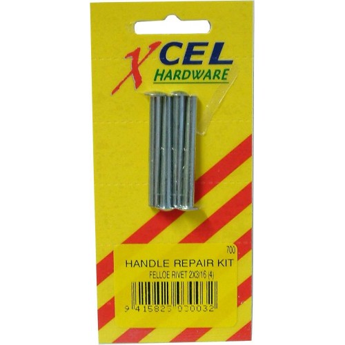 Rivets Felloe Xcel Card Of 4   50x5mm