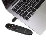 Wireless Presentation Remote w/ Red Laser Pointer - 27 m - Presentation Clicker