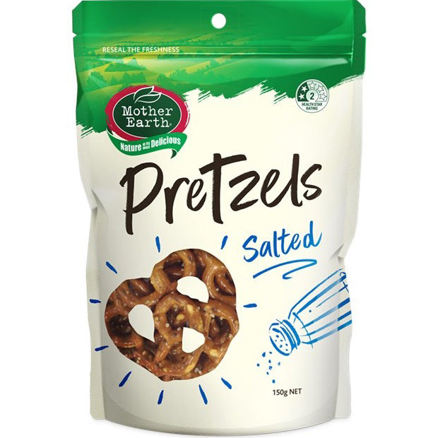 Mother Earth Salted Pretzels 150g - Carton of 12