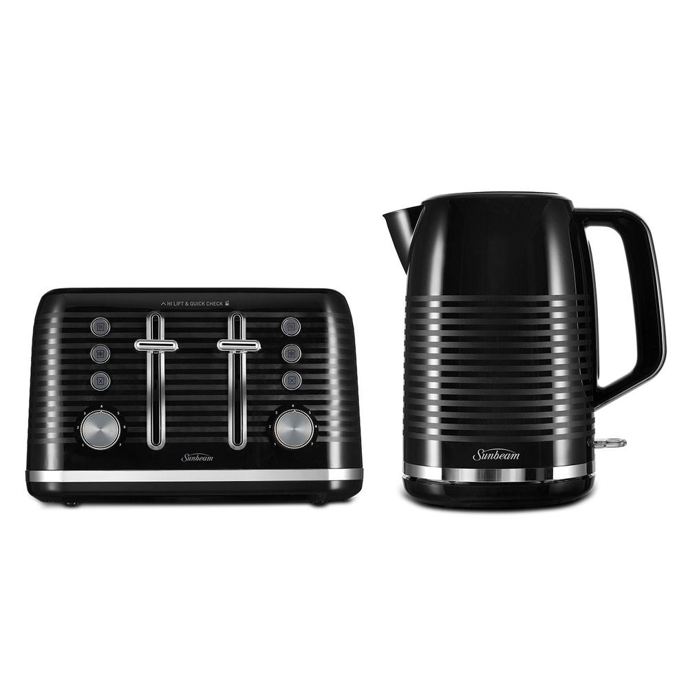 Kettle & Toaster Breakfast Set - Rise And Shine (Black) Sunbeam