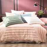 Classic Cotton Vintage washed Tufted Quilt / Duvet Cover set King Blush