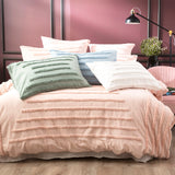 Classic Cotton Vintage washed Tufted Quilt Cover set European Pillowcase Blush