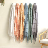 Renee Taylor Cambridge Cotton Slub Tufted Throw Moonlike
