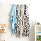 Atlantic Reversible Vintage Washed Yarn Dyed Textured Cotton Throw 200cm Ash