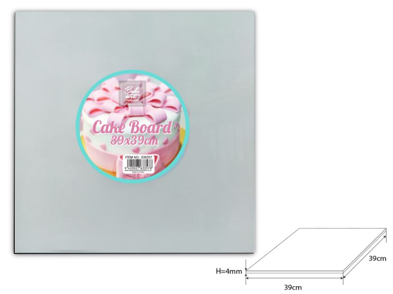 Cake Board - Square 39cm (24 Units)
