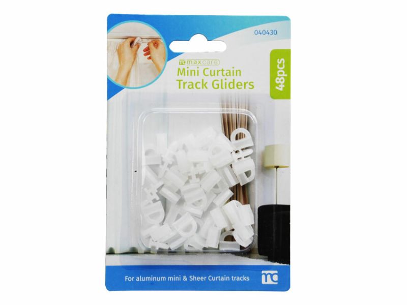 Mini Curtain Glides and Caps - Maxcare (12 Packs)
