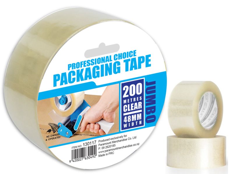 Packaging Tapes - Clear 200m (Set of 6)