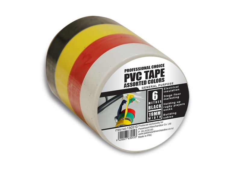 PVC Electrical Insulation Tapes - Asstd 6m (36pcs)