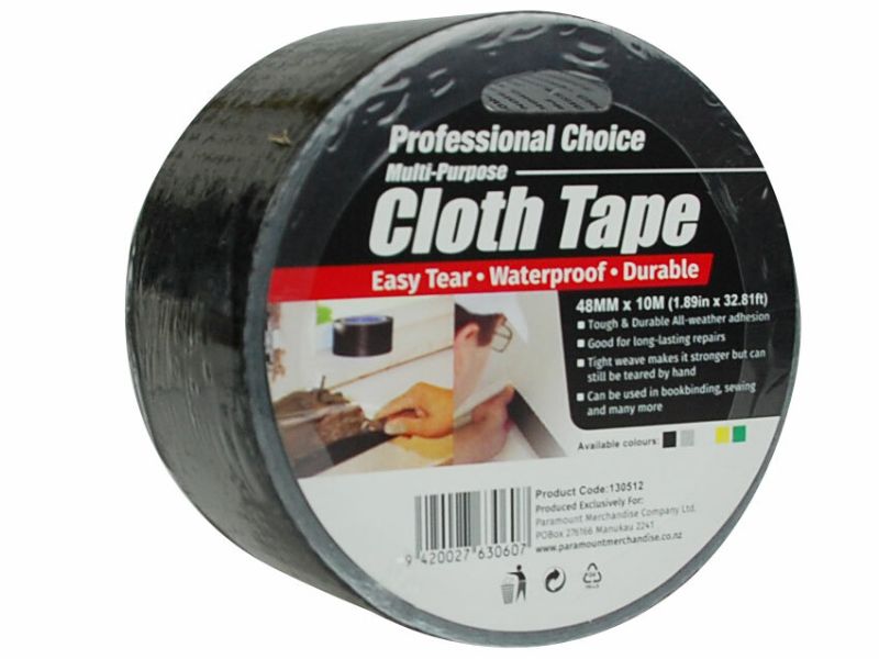 Cloth Duct Tape - Black 10m (Set of 24)