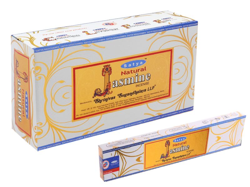 Incense - Satya Natural Jasmine  15gms (12 Packs)
