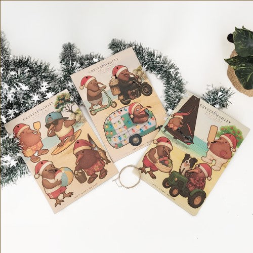 Pop-Out Ornaments: Kiwi Xmas Set 2 POP-OUT Ornaments