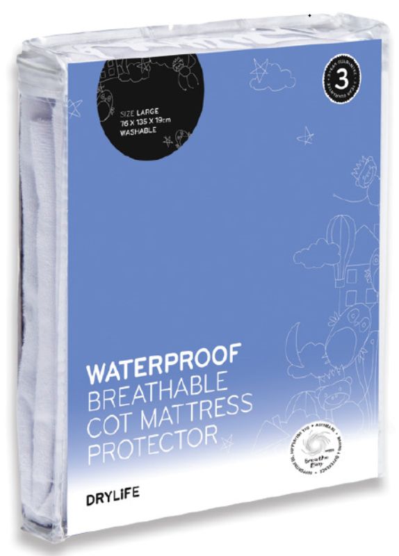 Waterproof Cot Matress Protector - DRYLIFE (Small)