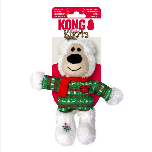 Dog Toy - KONG Holiday Wild Knots Bear Small/Med (Assorted)