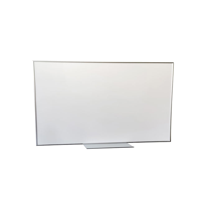 Double-sided 900 x 900mm porcelain whiteboard with slim aluminum frame, ideal for high-traffic educational and corporate use.