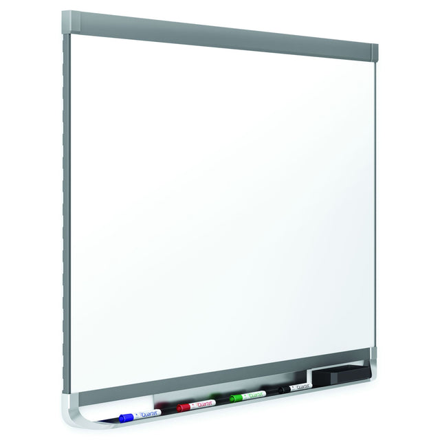 Quartet Prestige 2 Porcelain Graph Whiteboard 1200x915mm, featuring a durable surface, magnetic functionality, and accessory management system.