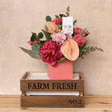 Mini Posy Box Matte Autolock Base Pk25 Deep Coral
