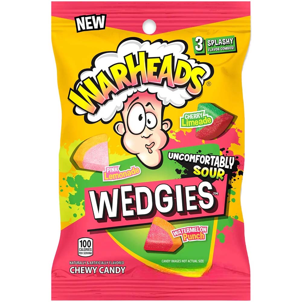 Warheads Sour Wedgies Bag 4.5oz - Carton of 12