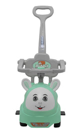 Kids Rabbit Ride-On With Parent Handle & Footrest FR-170 Green