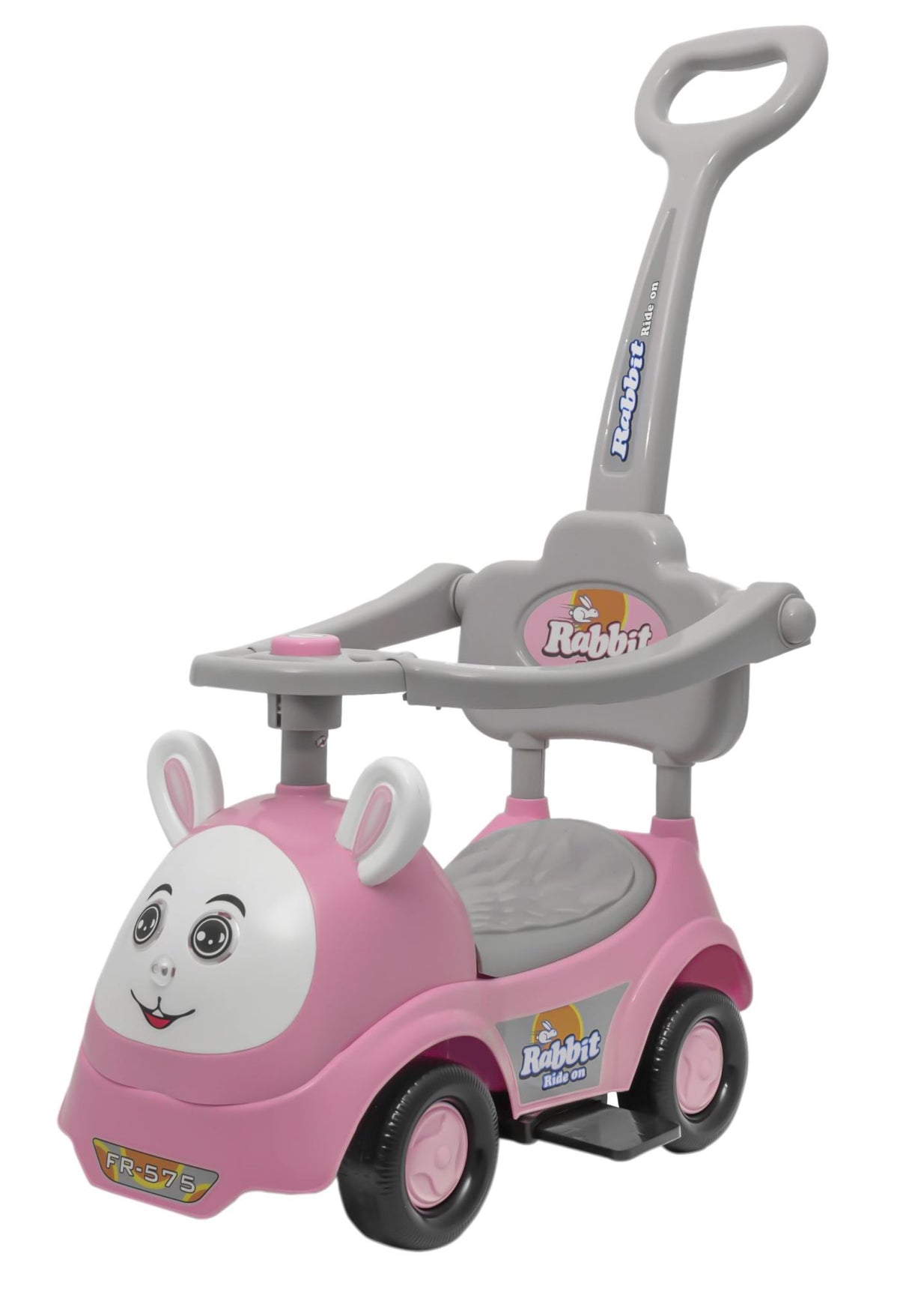 Kids Rabbit Ride-On With Parent Handle & Footrest FR-170 Pink