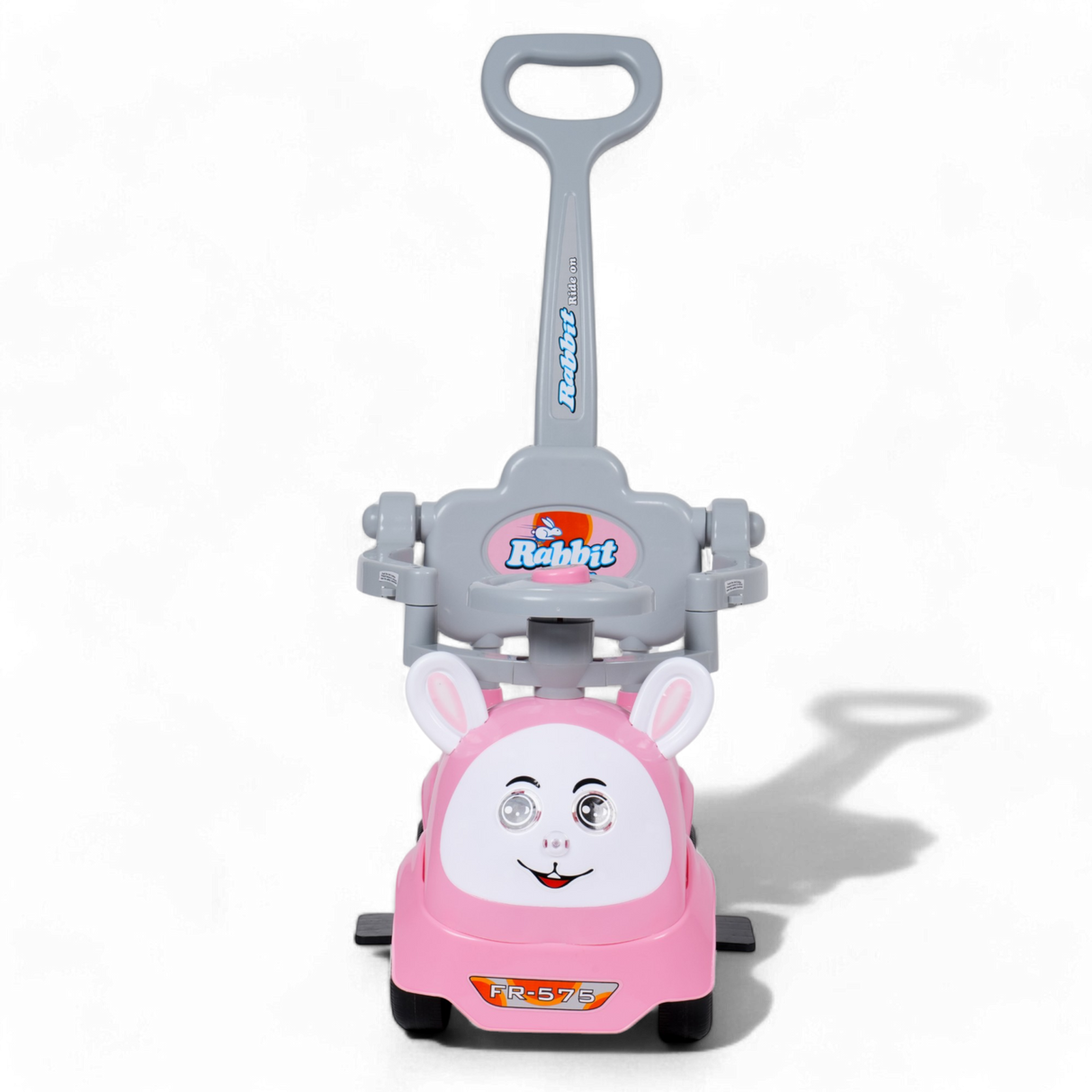 Kids Rabbit Ride-On With Parent Handle & Footrest FR-170 Pink
