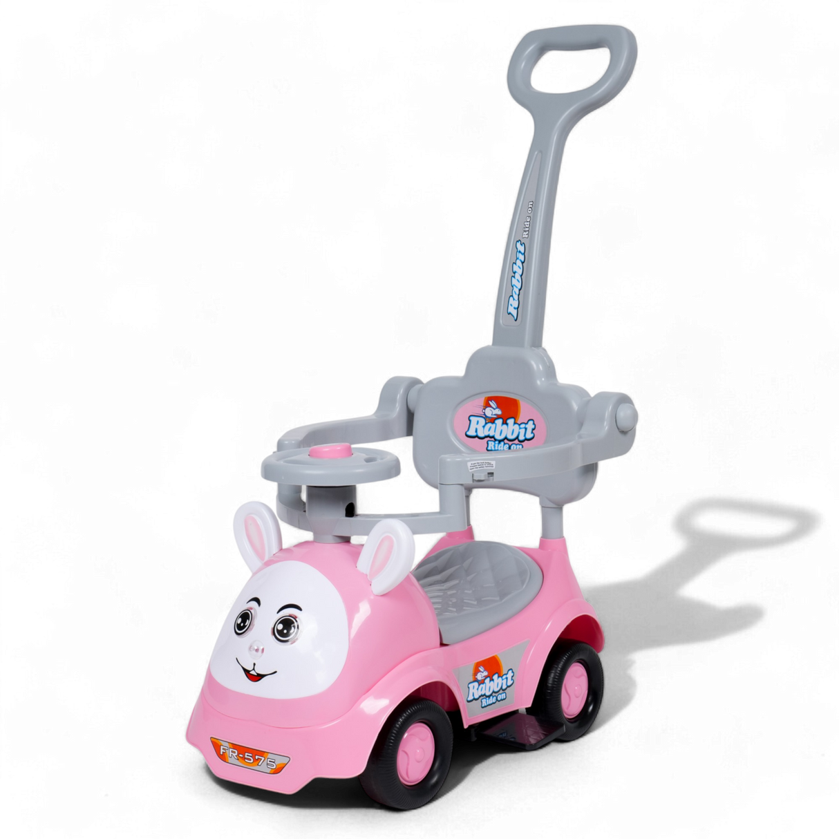 Kids Rabbit Ride-On With Parent Handle & Footrest FR-170 Pink
