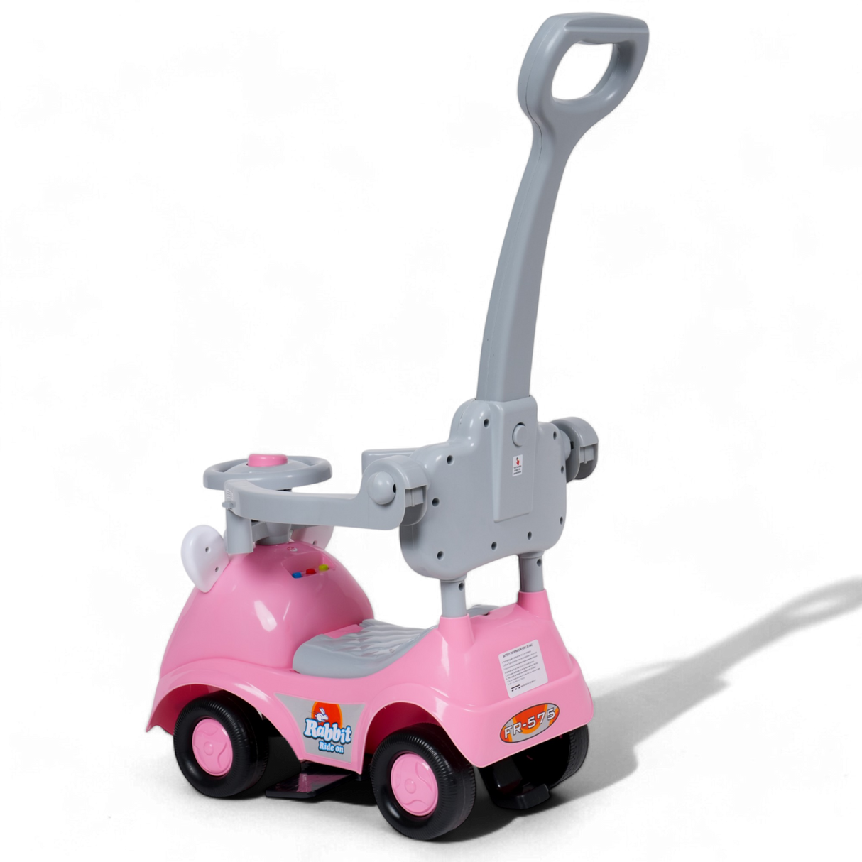 Kids Rabbit Ride-On With Parent Handle & Footrest FR-170 Pink
