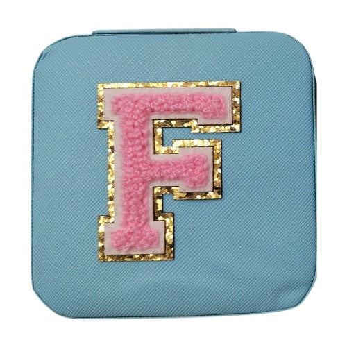Letter  - F Blue Jewellery Box  (Set of 2)