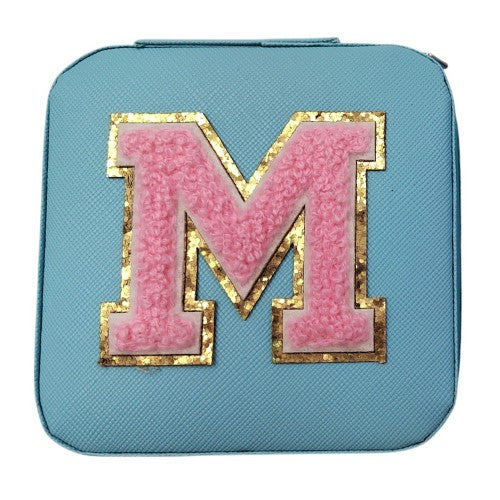 Letter  - M Blue Jewellery Box  (Set of 2)