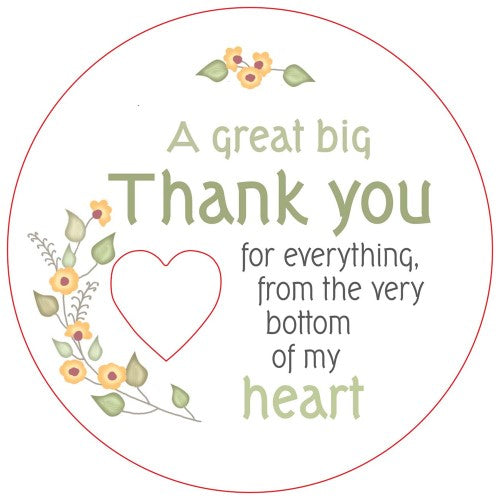 Thank You Piece of My Heart Magnet  (Set of 2)