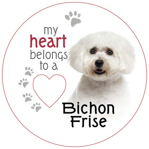Bichon Frise Piece of My Heart Magnet  (Set of 2)