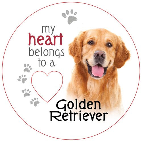 Golden Retriever Piece of My Heart Magnet  (Set of 2)