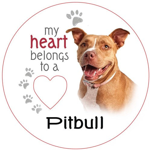 Pitbull Piece of My Heart Magnet  (Set of 2)
