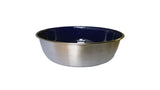 High-quality stainless steel bowl with vibrant blue interior, 1.9L capacity, skid-free base, and dishwasher safe.